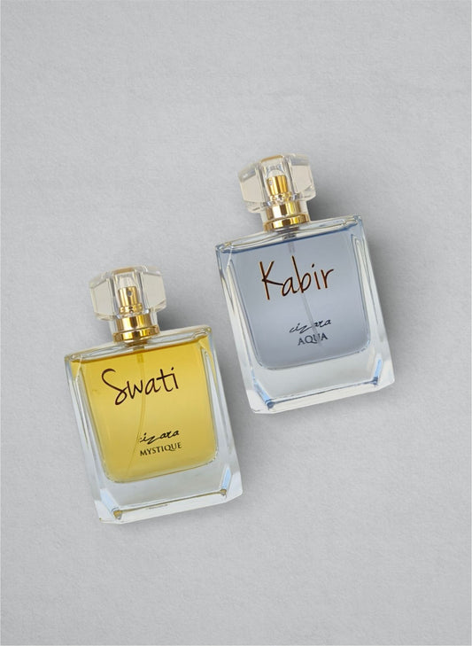 Aqua & Mystique (100ml each) | Couple Perfume Sets | Customisable Fragrance Gift for His & Her