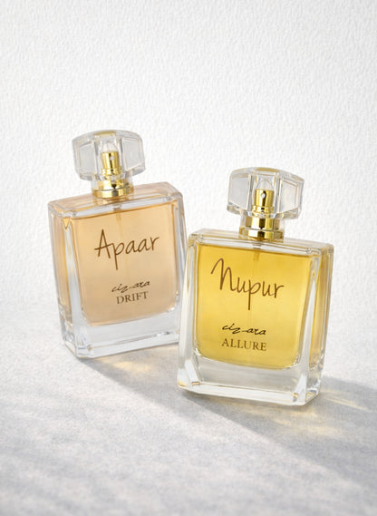 Drift & Allure (100ml each) | Couple Perfume Sets | Customisable Fragrance Gift for His & Her