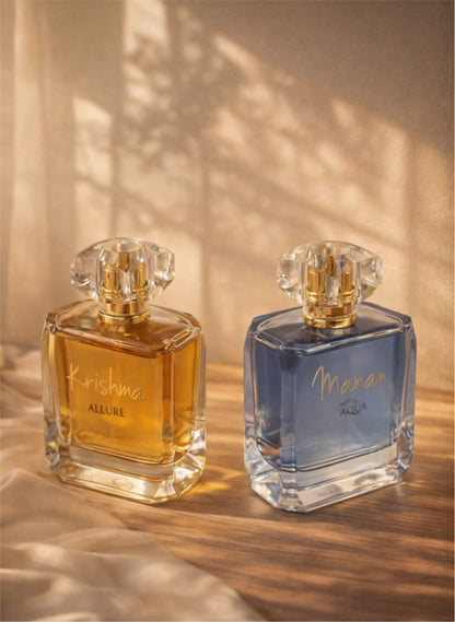 Aqua & Allure (100ml each) | Couple Perfume Sets | Customisable Fragrance Gift for His & Her