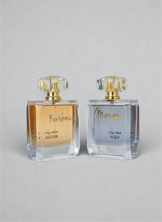 Aqua & Allure (100ml each) | Couple Perfume Sets | Customisable Fragrance Gift for His & Her