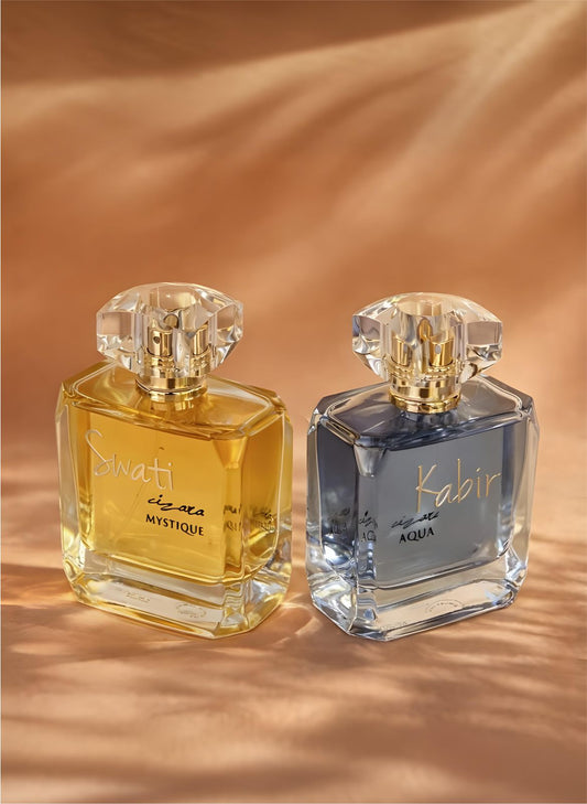 Aqua & Mystique (100ml each) | Couple Perfume Sets | Customisable Fragrance Gift for His & Her