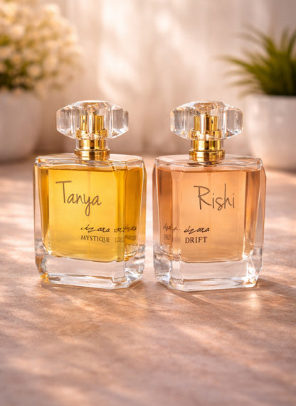 Drift & Mystique (100ml each) | Couple Perfume Sets | Customisable Fragrance Gift for His & Her
