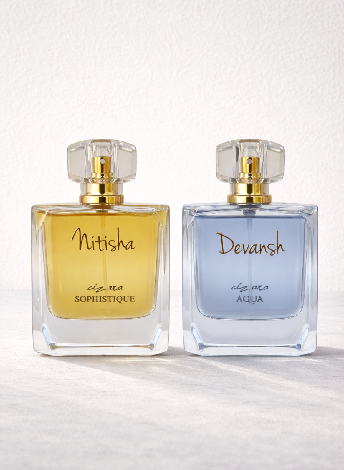 Aqua & Sophistique (100ml each) | Couple Perfume Sets | Customisable Fragrance Gift for His & Her