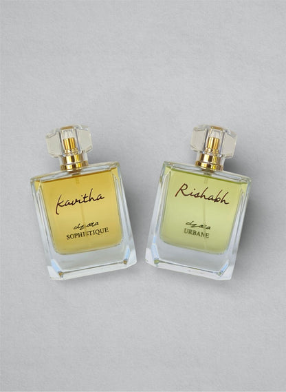 Urbane & Sophistique (100ml each) | Couple Perfume Sets | Customisable Fragrance Gift for His & Her